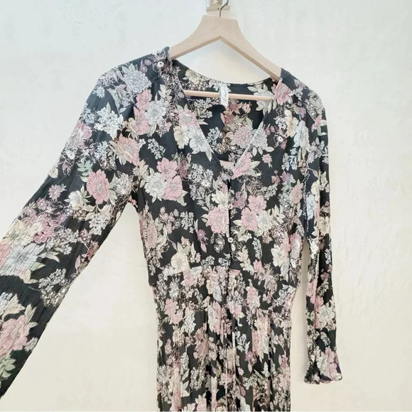 American Rag || Hi-Low Maxi Back Vintage Floral Dress Medium - Picture 3 of 7